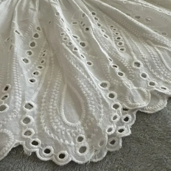 Zara White Top Blouse Ruffle Sleeve Crewneck Romantic Style Formal Size XS - Picture 6 of 10